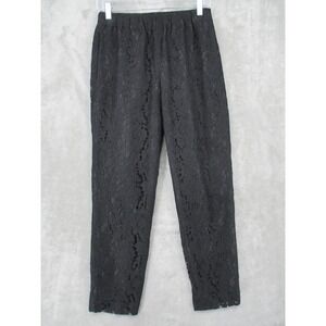 J Crew Pants Womens 2 Lace Ankle Trouser Romantic Office Dark Coquette Lined
